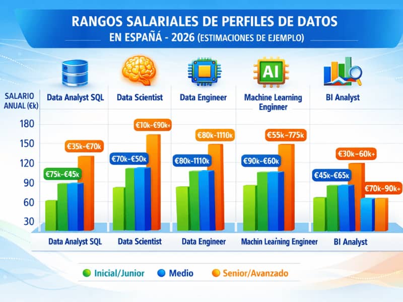 Cuánto se gana con SQL: salidas profesionales y sueldos en España en 2026