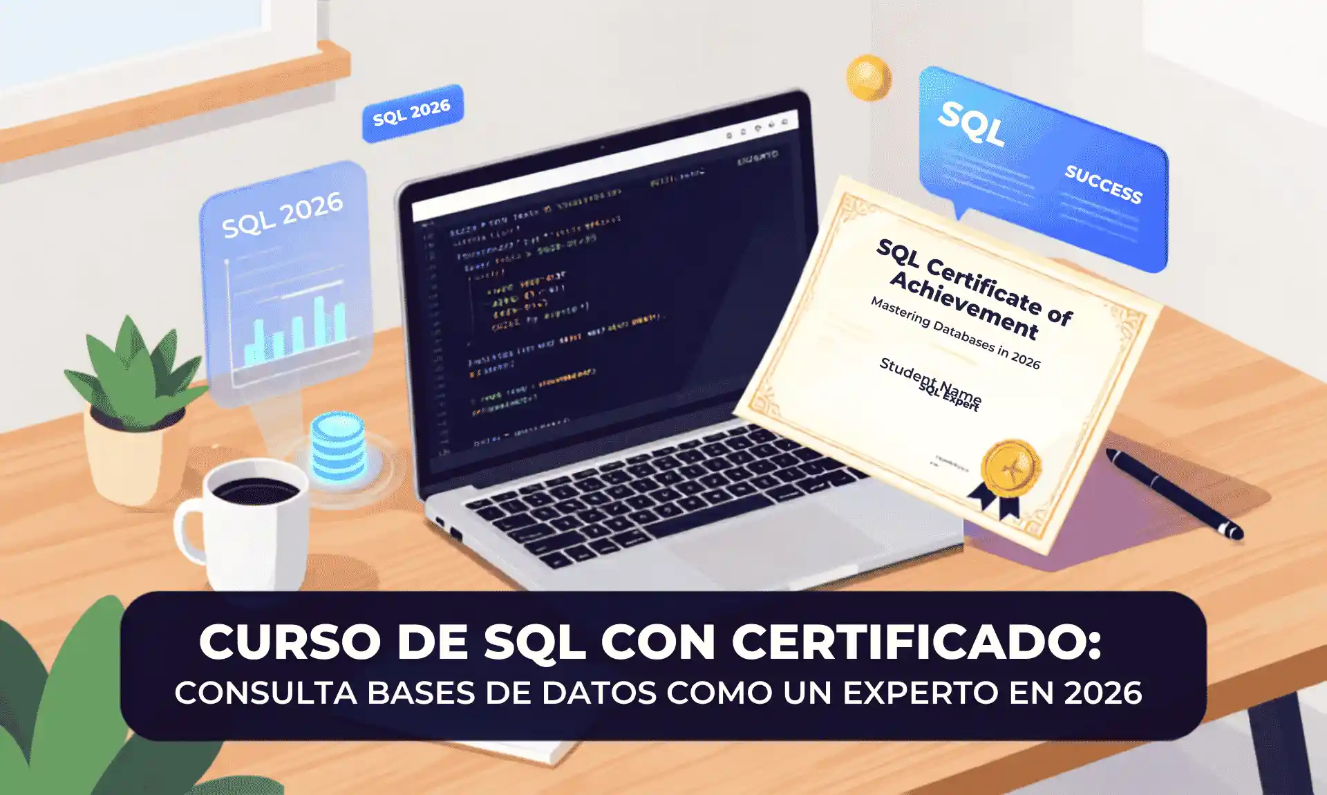 Curso de SQL Con Certificado Consulta Bases de Datos como un Experto en 2026