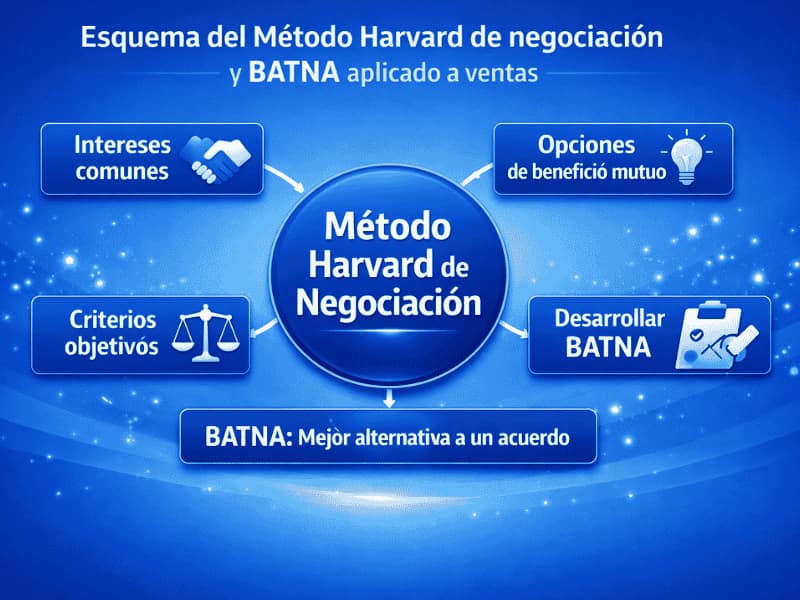 El Método Harvard y el BATNA aplicados a la venta